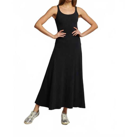 Country Road Jersey Tank Dress NEW PERFECTWHITETEE Mimi Ribbed Jersey Tank  Dress In True Black